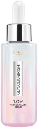 L'Oreal Paris Glycolic Bright Serum, 1% Glycolic Acid, 2% Niacinamide Serum, Visibly Minim