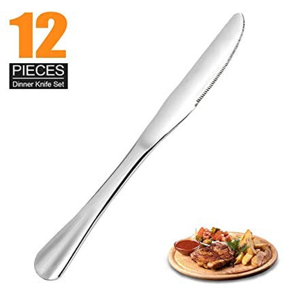 iKonbi Stainless Steel Cutlery Set of -6Pcs- Butter Knife & Dinner Knife 20 Cms