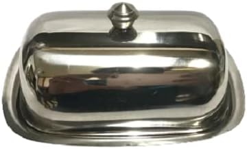 iKonbi Stainless Steel Round/Dome Shape Butter Dish/Butter Pot with Lid