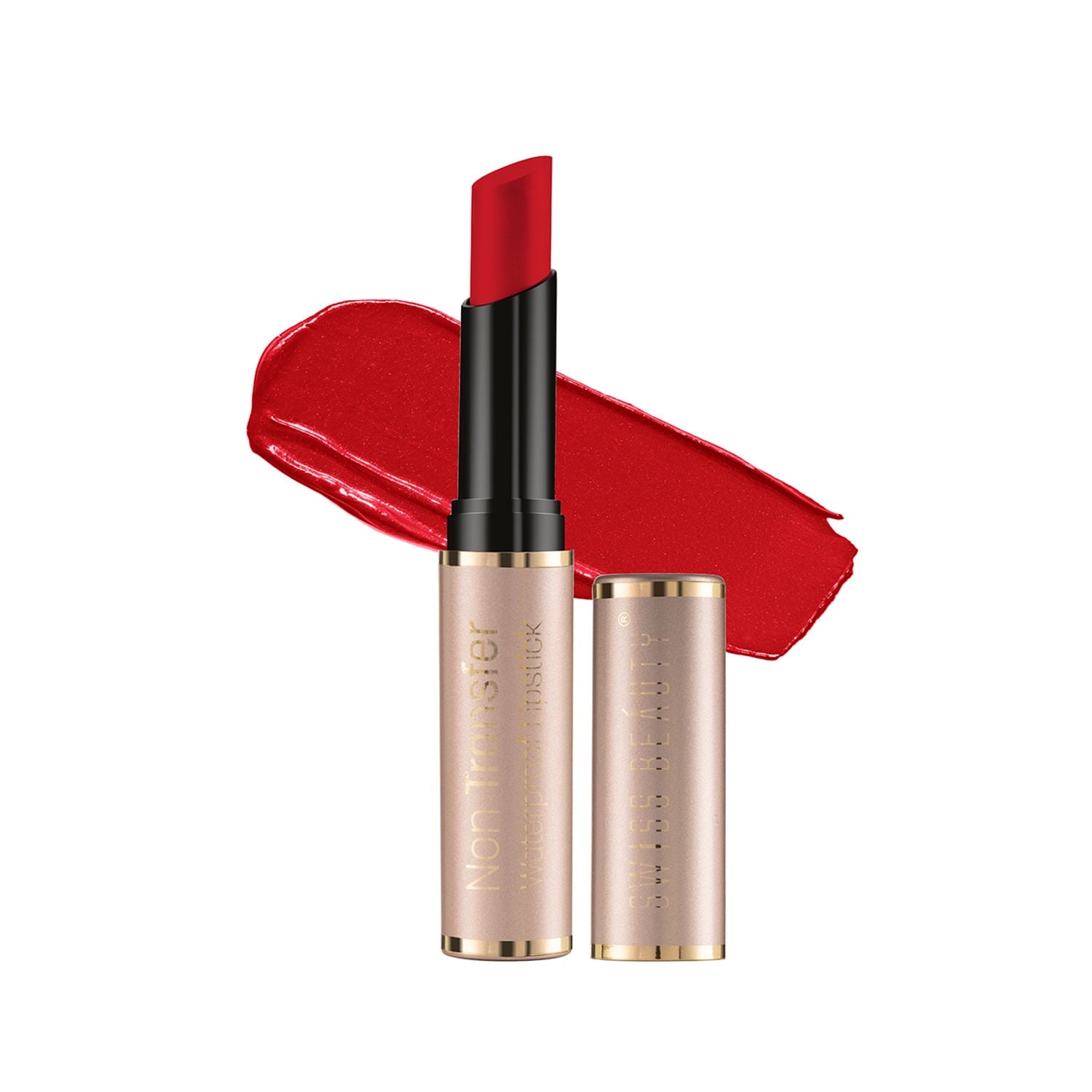 Swiss Beauty Non Transfer Waterproof Lipstick - 406 Hot Red