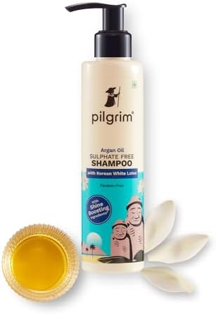 Pilgrim Mild Sulphate Free Shampoo (Argan Oil) For Dry Frizzy Hair, Men and Women, No Sulp