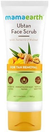 Mamaearth Ubtan Scrub For Face with Turmeric & Walnut for Tan Removal - 100g