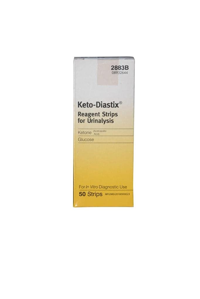 Keto-Diastix Reagent Strips for Urinalysis: 50 Strips, Medication Test