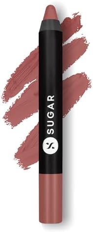 SUGAR Cosmetics Matte As Hell Crayon Lipstick - 23 Jessica Day (Dusty Coral) with Sharpene