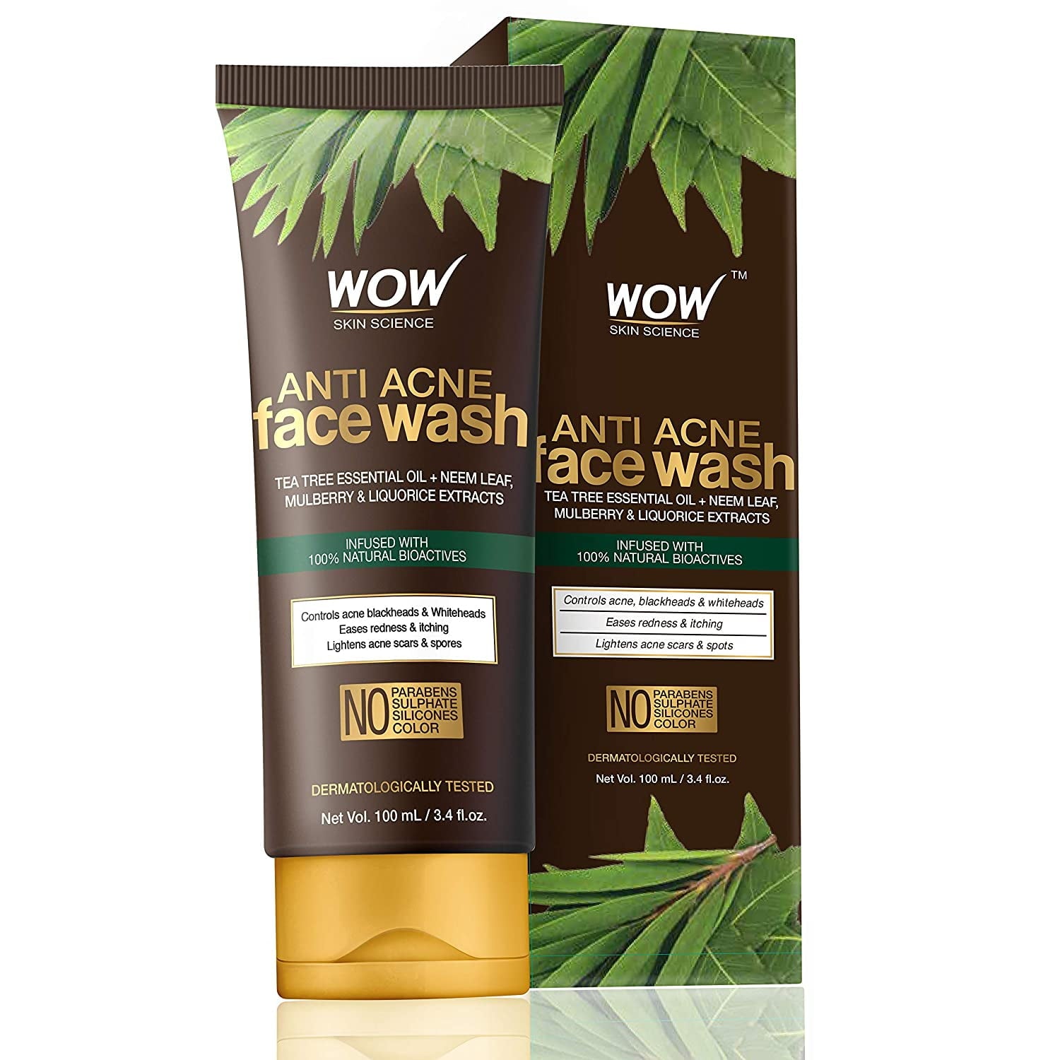 WOW Skin Science Anti Acne FaceWash Control Acne - 100 ML