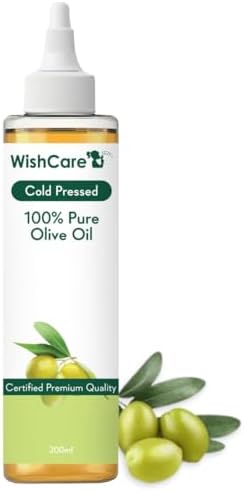 WishCare 100% Pure Premium Cold Pressed Olive Oil for Hair & Skin - 200ml