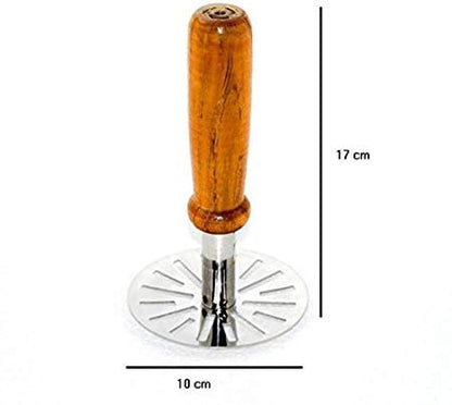 iKonbi Boiled Potato/Vegetable/Pav Bhaji Masher with Wooden