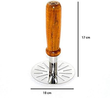 iKonbi Boiled Potato/Vegetable/Pav Bhaji Masher with Wooden