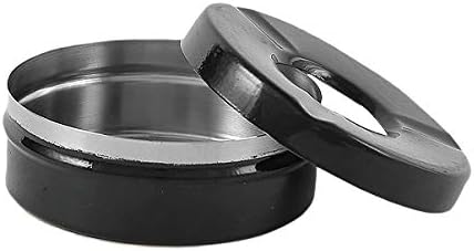 iKonbi Stainless Steel Black Matt Lid Ash Tray- Set of 3