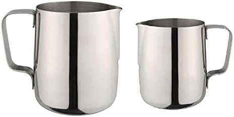 iKonbi Milk Jug Set – Stainless Steel, 600 ml & 800 ml, Pack of