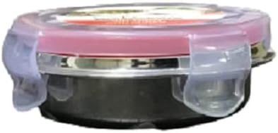 iKonbi Stainless Steel Click Lock Air Tight Tiffin/Container|Chutney Sauce Bowl Set of 2