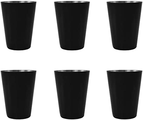 iKonbi Stainless Steel Black Shot Glass Set of 6 50