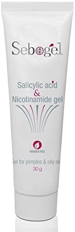 QRA Sebogel Salicylic Acid & Nicotinamide Gel for Pimples and Oily Skin, 30gm