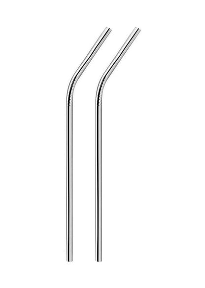 iKonbi Stainless Steel Bent Straws for Kids & Adults- Set of 2