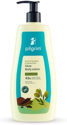 Pilgrim Spanish Squalane & Niacinamide 400 ML Glow BodyLotion | 48 H Moisturization | Body