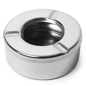 iKonbi Set of 2- Stainless Steel Lid ash Tray and 2 peg Measure