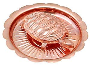 Copper Feng Shui Tortoise with Om Plate Turtle Lucky Best Wishes Good Luck vaastu feng Shu