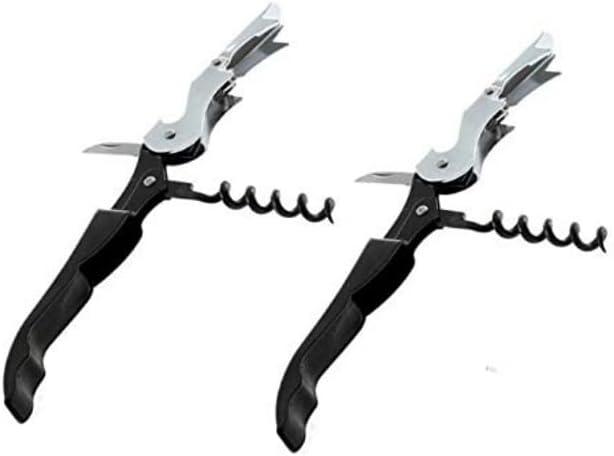 iKonbi Stainless Steel Wine Cork Screw Sommelier Knife Style W/Bottle Opener- Set of