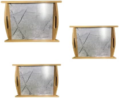 iKonbi Heavy Bamboo Wood Serving Trays Set of