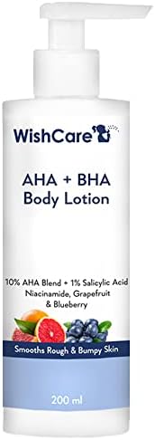 WishCare 10% AHA + 1% BHA BodyLotion for Men & Women - BodyLotion for dry skin - Detans, S