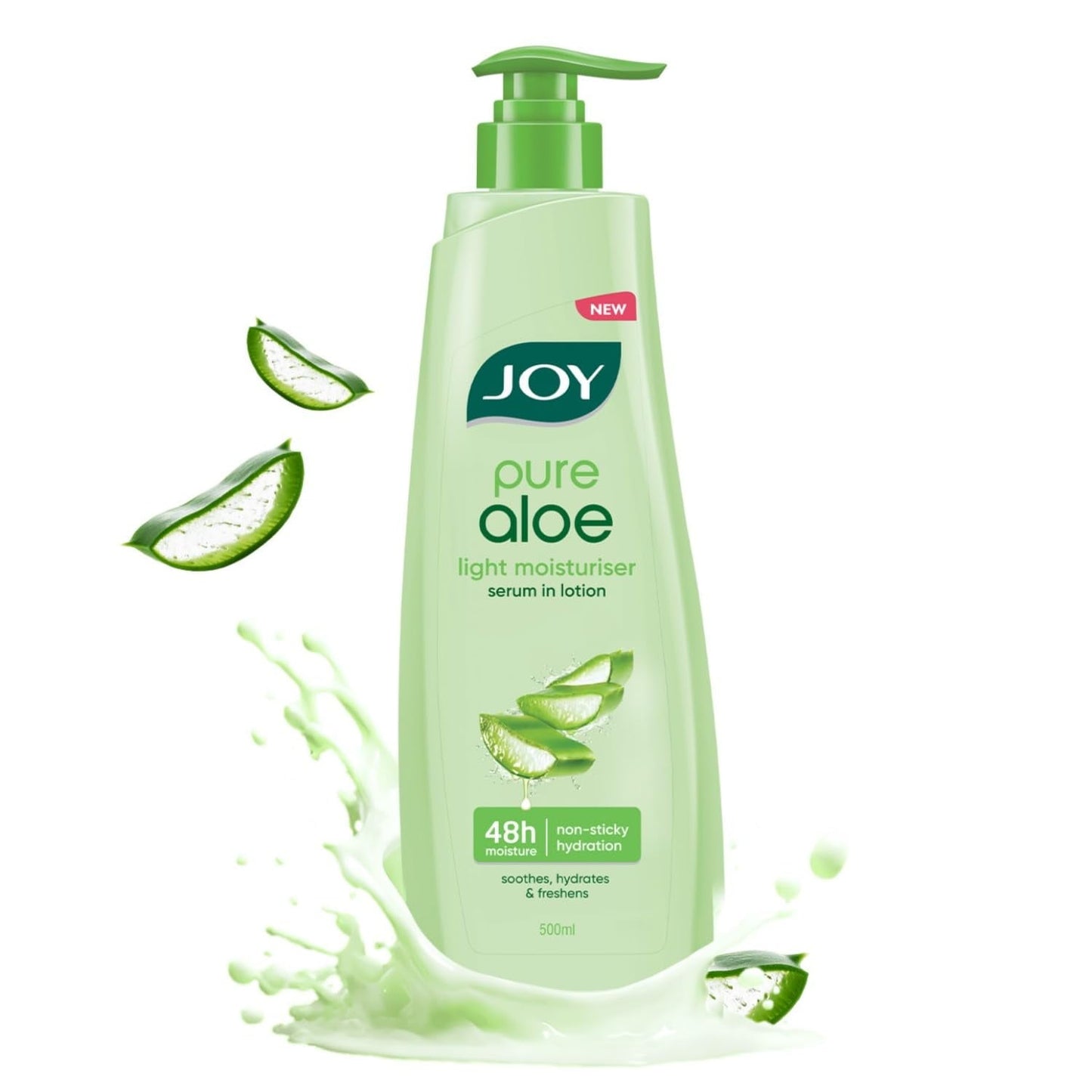 Joy Pure Aloe BodyLotion For Summer (500Ml) | Lightweight & Non Greasy Body Moisturizer Wi