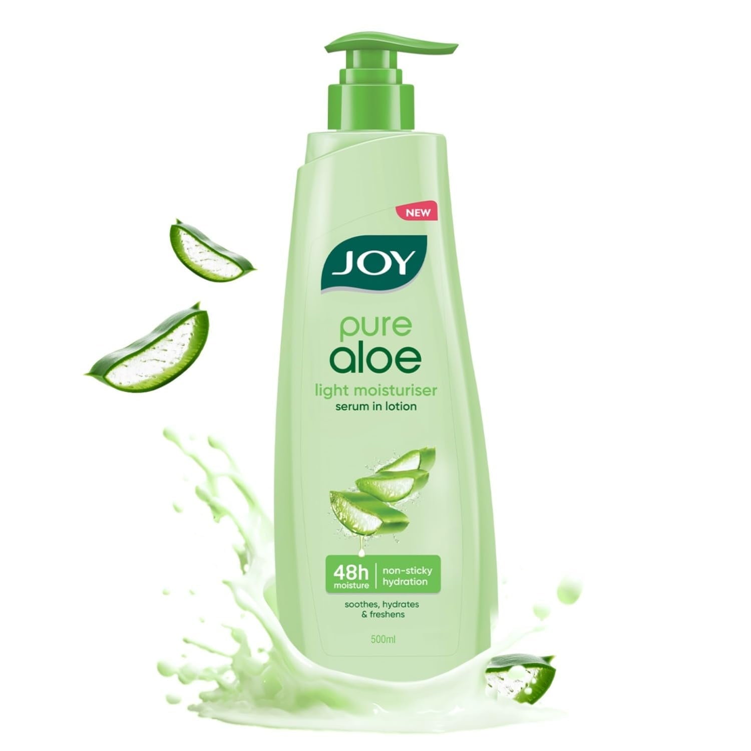 Joy Pure Aloe BodyLotion For Summer (500Ml) | Lightweight & Non Greasy Body Moisturizer Wi