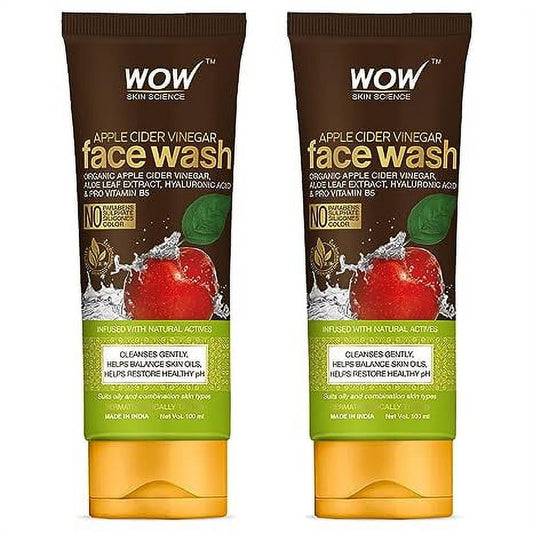 WOW Skin Science Apple Cider Vinegar FaceWash - No Parabens, Sulphate, Silicones & Color -