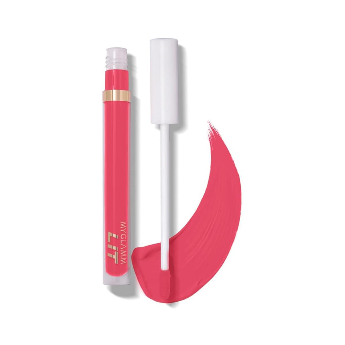 MyGlamm LIT Liquid Matte Lipstick-Boo (Pink)-3 ml | With Moringa Oil | 12HR Long-lasting L