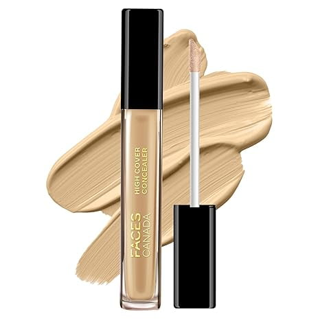 FACES CANADA High Cover Concealer - Sand Beige 01, 4ml | High Coverage Liquid Concealer |