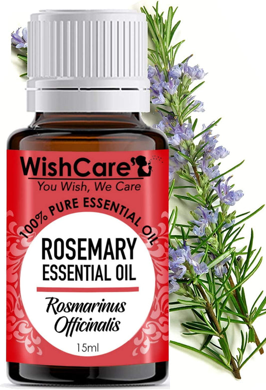 WishCare Rosemary Essential Oil 15 ML - 100% Pure, Undiluted & Natural