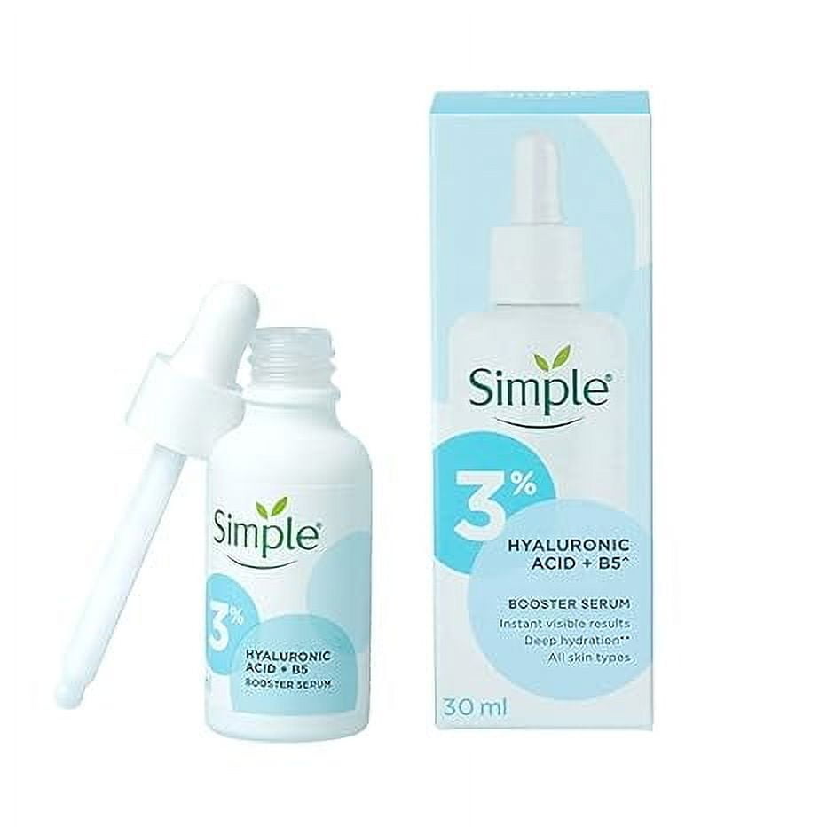 Simple Booster Serum 3 Hyaluronic Acid Vit B5 30ml For Deep Hydration Instantly Visible Re