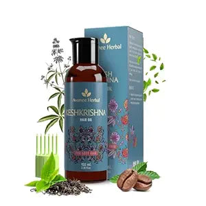 Avimee Herbal Keshkrishna HairOil | With Indigo, Amla, Currly Leaf and Henna Oil | Mineral