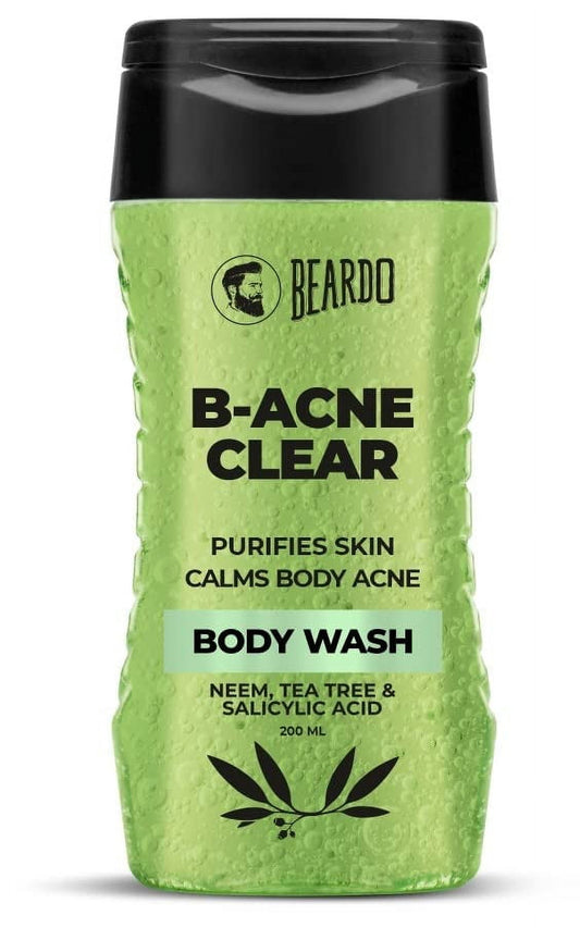 Beardo Body Acne BodyWash for Men 200 ml | With Neem, Tea Tree and Salicylic Acid | Clean