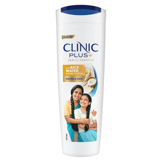 Clinic Plus Strong & Thick Shampoo with Rice water,Protein & Vitamin E for Hair Strengthen