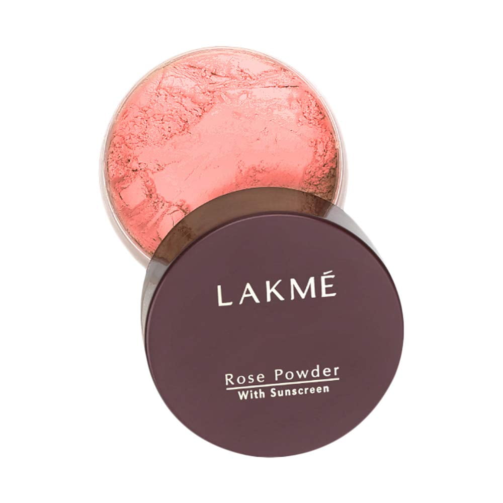Lakme Rose Loose Face Powder Warm Pink, Face Makeup for a Rosy Glow - 40 G