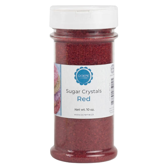 Red Sugar Crystals by - Decorative Bakery Essential (10.5 oz)