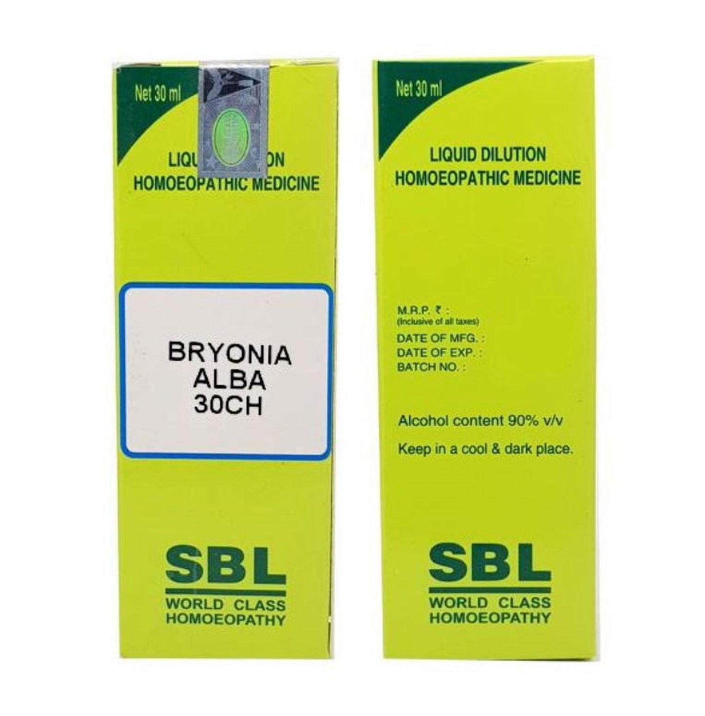 Pack 2 SBL Bryonia Alba Dilution 30 CH (30 ML)