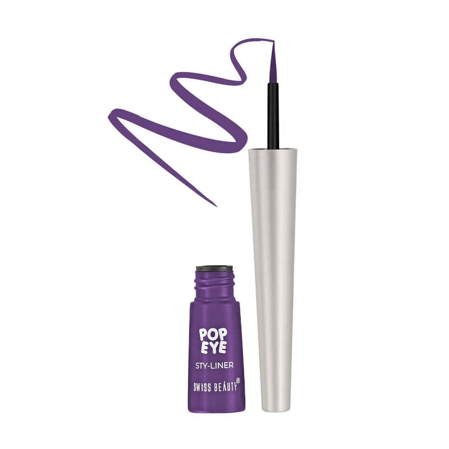 Swiss Beauty Waterproof Pop Eyeliner With Smudge Proof and Quick Drying Formula - 07 Plum