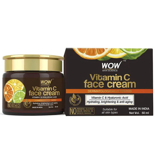 Wow Skin Science Vitamin C Face Cream for Skin Brightening and Moisturizing - 50ml