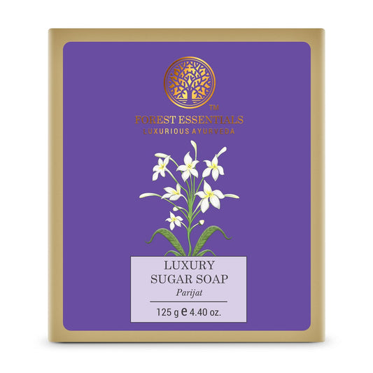 Forest Essentials Luxury Sugar Soap Parijat | Ayurvedic Luxury Handmade Soap For Bath | Na