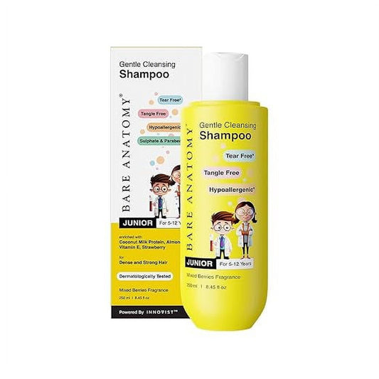 Bare Anatomy Junior Gentle Cleansing Shampoo For Kids from 5-12 Years | Tear-Free & Hypoal