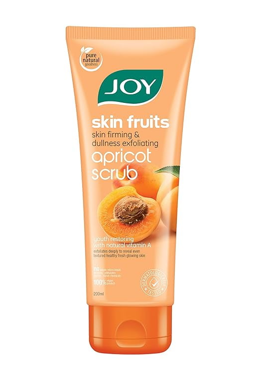 Joy Apricot & Walnut Face Scrub for Blackheads Removal (200gm) | Exfoliating Face Scrub wi