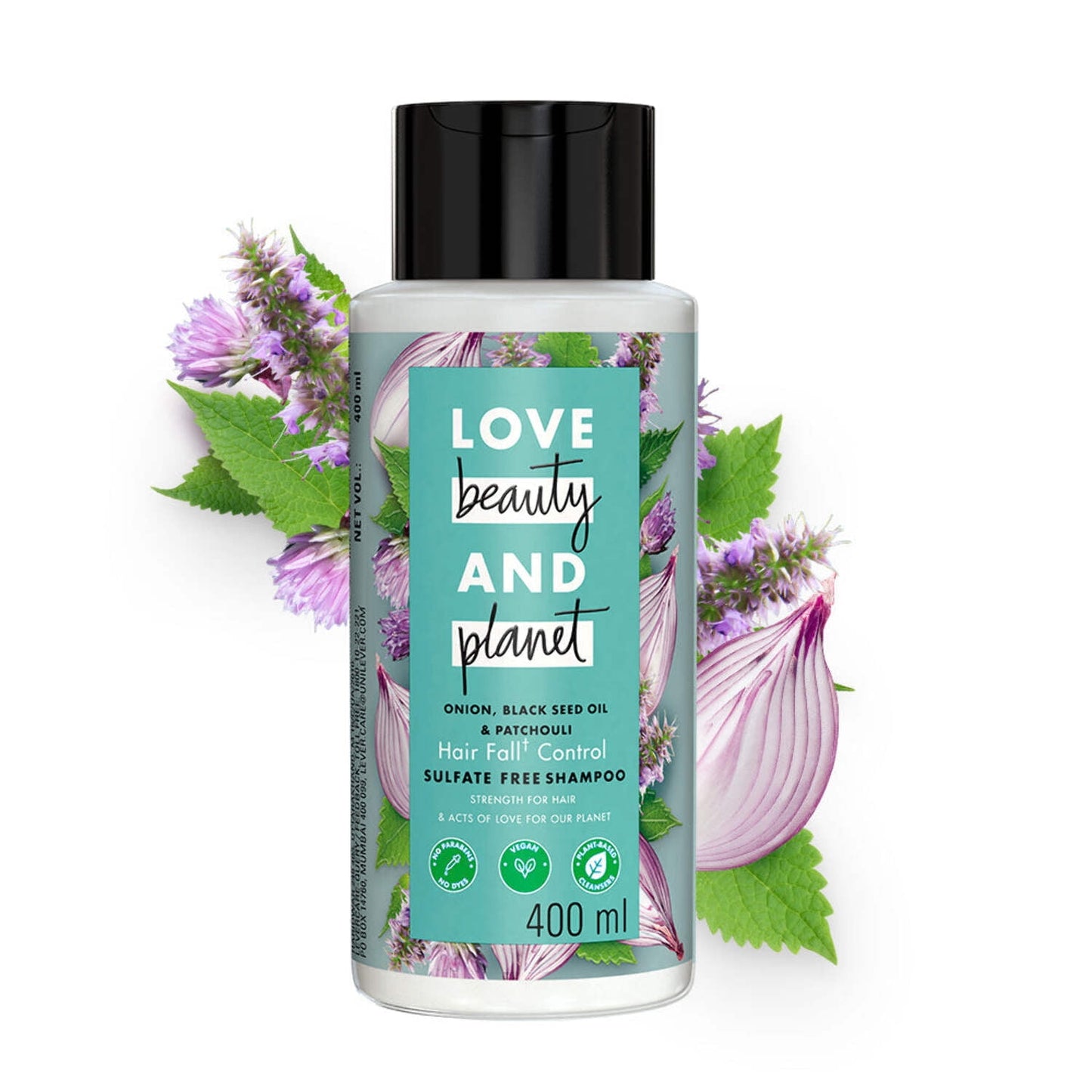 Love Beauty and Planet Onion, Blackseed & Patchouli Sulfate Free Shampoo - 400ml