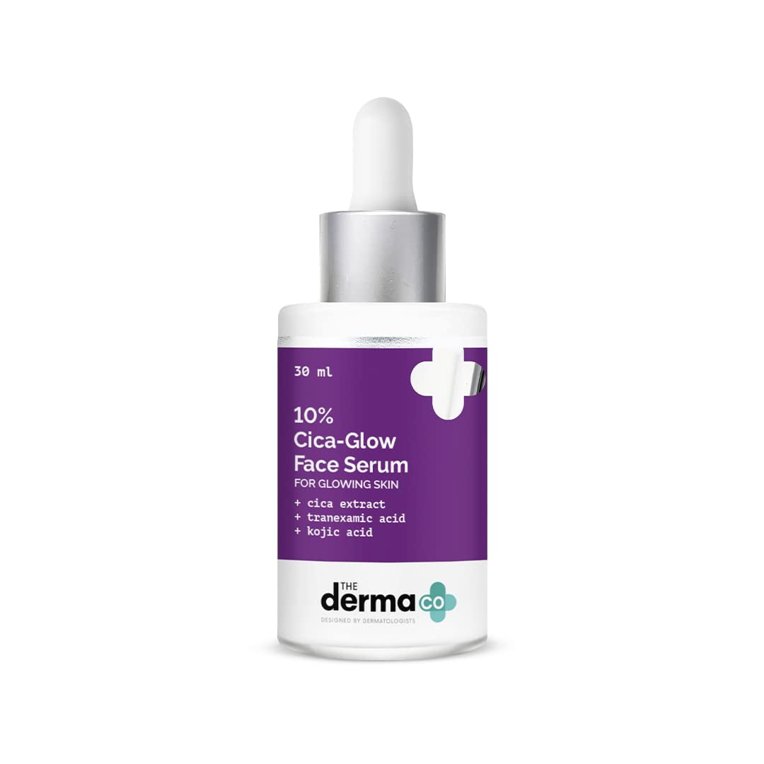 The Derma Co 10% Cica-Glow FaceSerum with Tranexamic Acid & Kojic Acid for Glowing Skin -