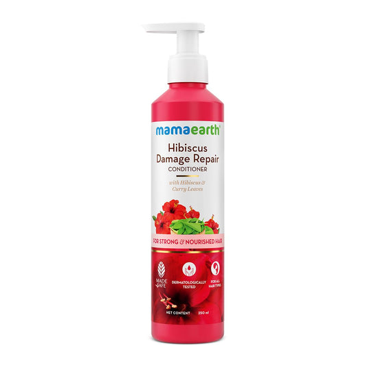 Mamaearth Hibiscus Damage Repair Conditioner: Hibiscus & Curry Leaves, 250 ml