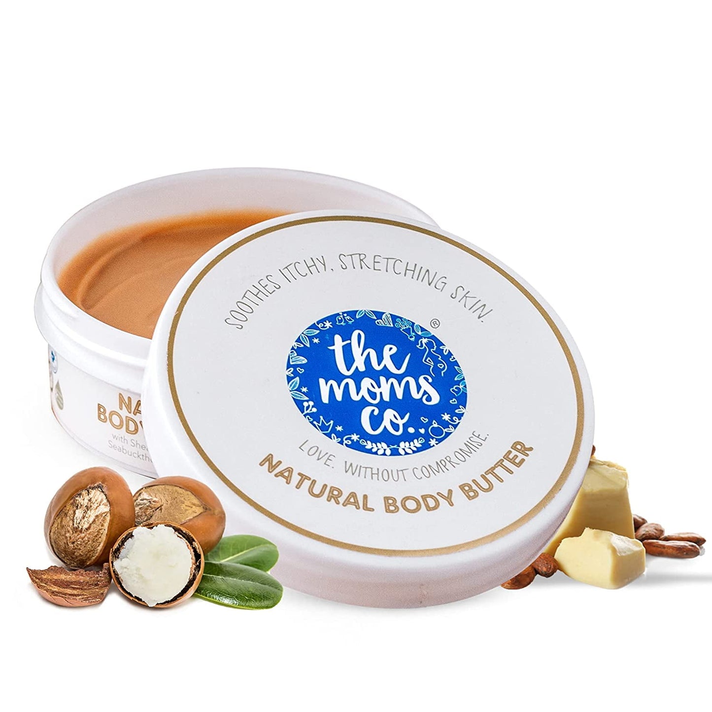 The Moms Co. Natural Body Butter (100 g) for pregnant belly, Dry Skin and Itchy Skin with