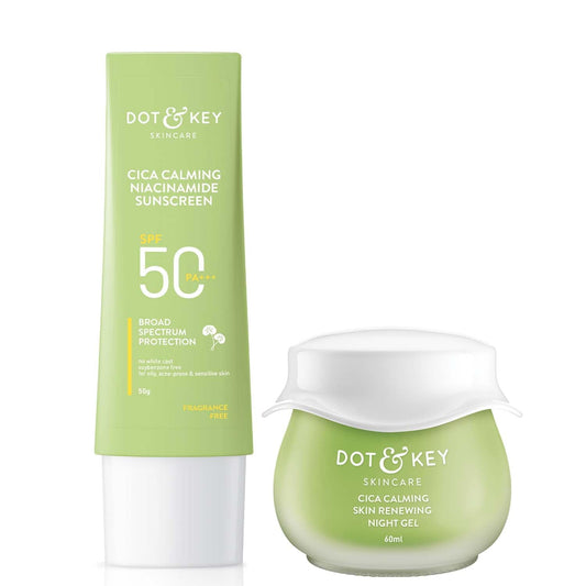 Dot & Key Heal, Soothe & Protect Cica SkinCare Combo (Cica Sunscreen 50gm & Cica Moisturiz