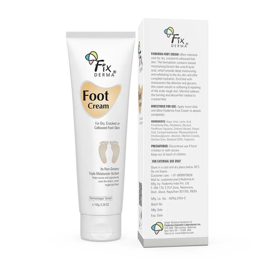 Foot Cream for Cracked Heels | 5% Lactic Acid, 15% Urea, 3% Glycerine