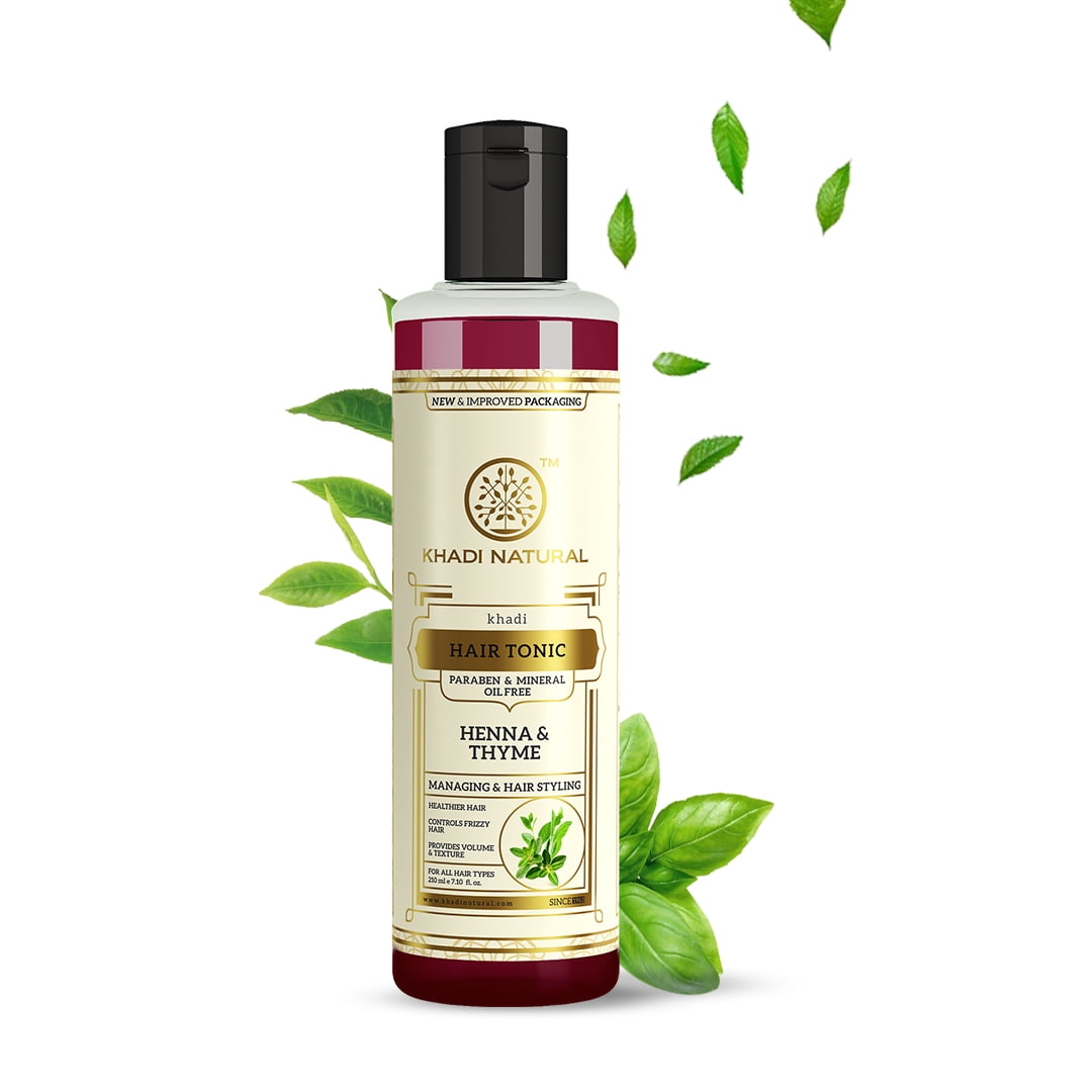 KHADI NATURAL HENNA THYME HAIR TONIC PARABEN FREE, 210ml(7 fl oz)