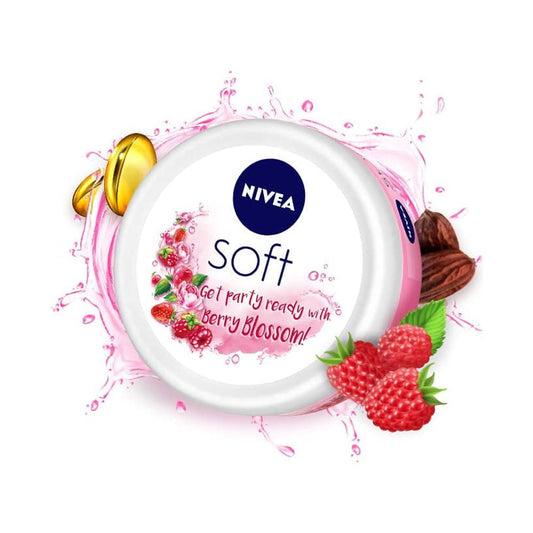 Nivea Soft Berry Blossom, Light Moisturizer For Face 200 Ml